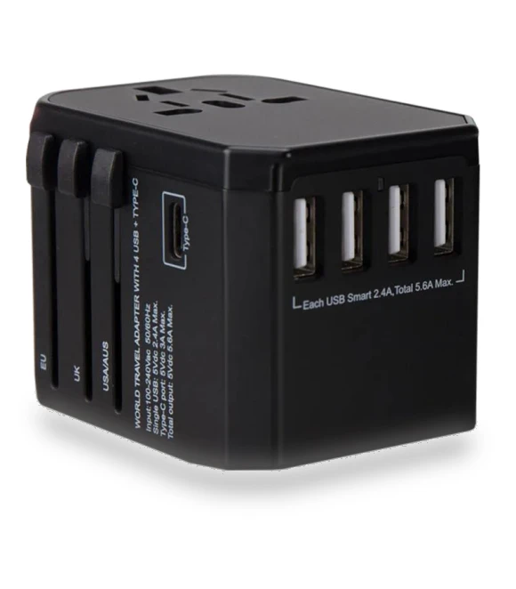 Travel Smart Adapter International Plug Adapter Wall USB Type C Charger AC Power — Chargers & Adapters, Melery