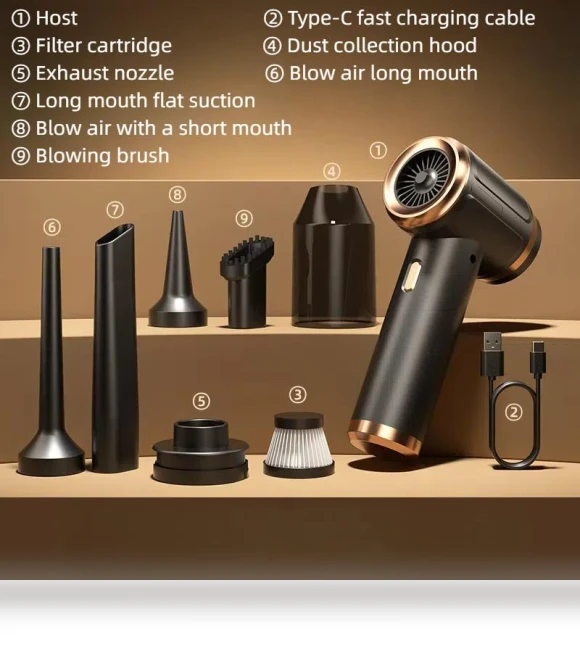 Wireless Car Vacuum Cleaner 5-in-1 — Vacuums, Chic Interiors