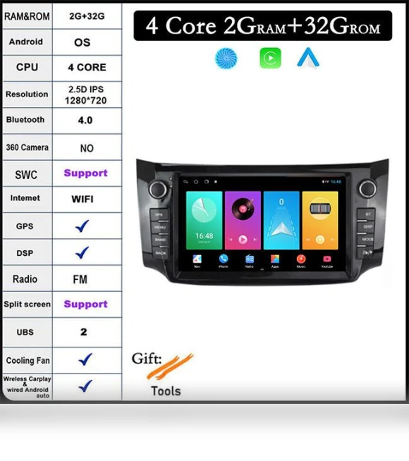 9-inch Android 14 Car Multimedia Player — Navigation & GPS Accessories, AutoSphere