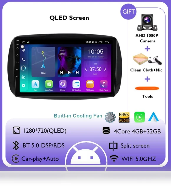Android 14 Carplay Auto Multimedia Car Radio Player — Stereo Receivers, AutoSphere