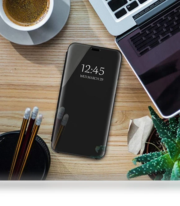 Luxury Thin Transparent Smart Mirror Case with Magnetic Flip Stand — Phone Accessories, Uav parts center