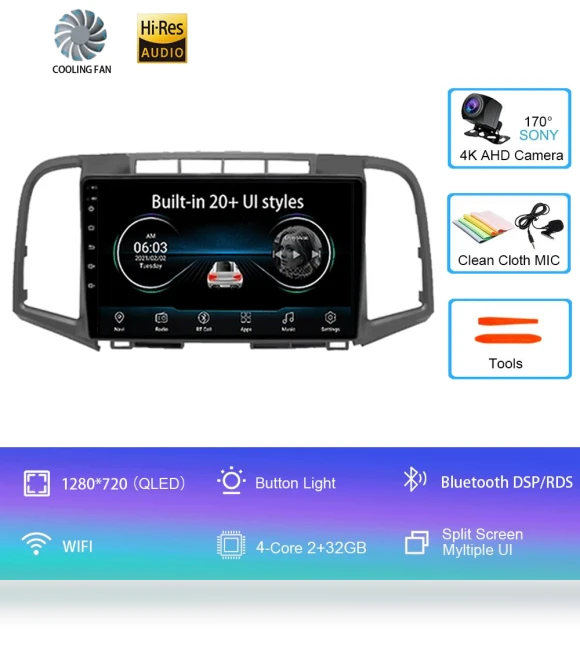 QLED DSP Android 14 Car Multimedia Video Player — Stereo Receivers, AutoSphere