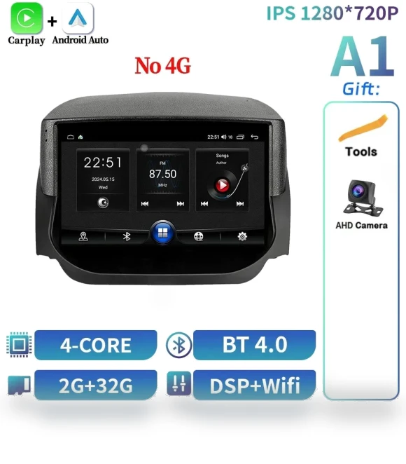 Wireless BT Carplay Radio Android Multimedia 4G GPS Navigation Touch Screen Stereo — Stereo Receivers, AutoSphere