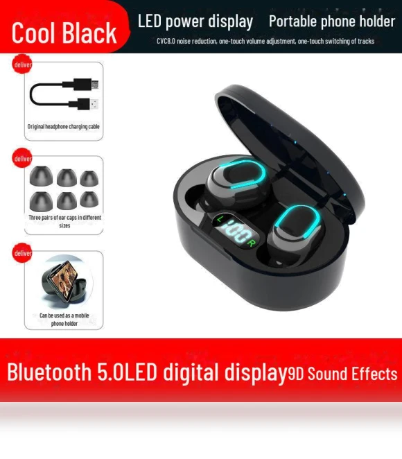 Wireless Dual-Ear Smart Mini In-Ear Sports Bluetooth Headset — In-Ear Headphones, AI Supermarket