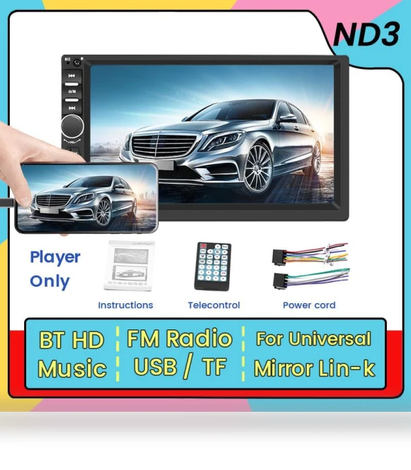 7-inch HD Touchscreen Universal Car Radio Receiver — Stereo Receivers, AutoSphere