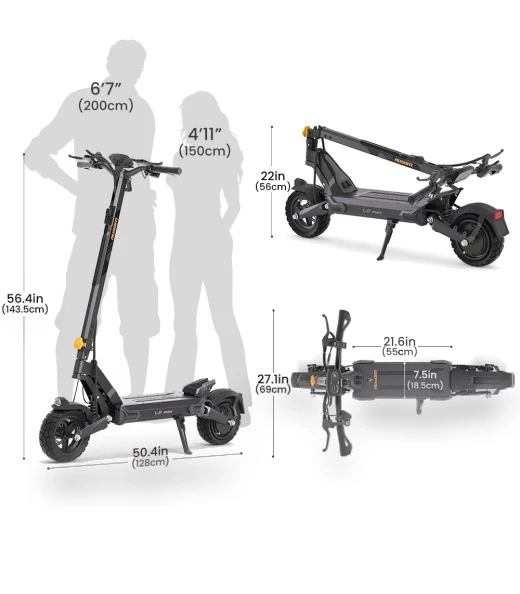Dual Motor Foldable Electric Scooter — Electric Self-Balancing Scooters, Ausom