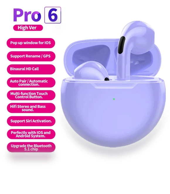 Wireless Earbuds Pro6 TWS — In-Ear Headphones, Uav parts center