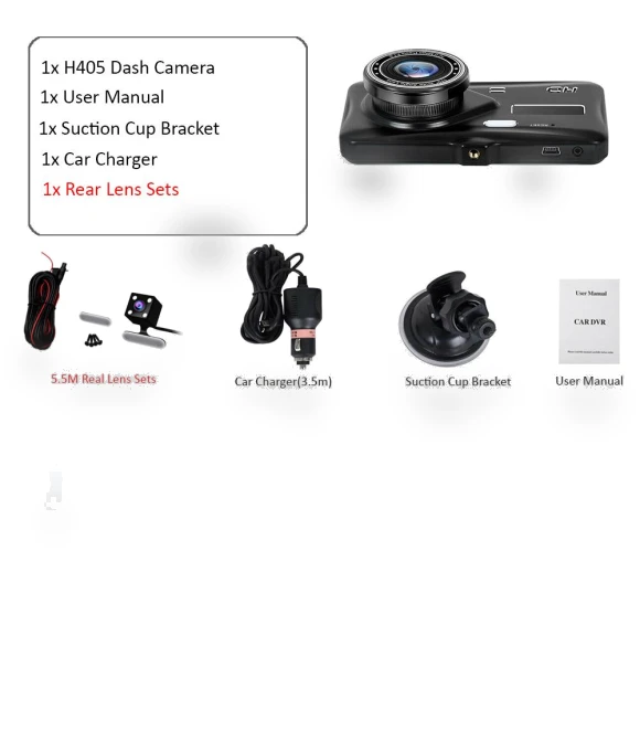 Dual Lens Dash Cam with IPS Touchscreen — Dashboard Cameras, Popular House
