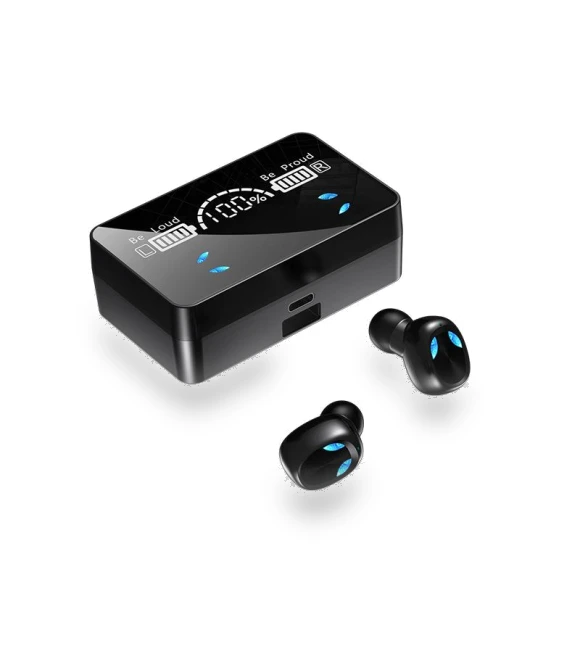 Mirror Digital Display Touch Wireless Bluetooth Earbuds — Bluetooth Headsets, Uav parts center