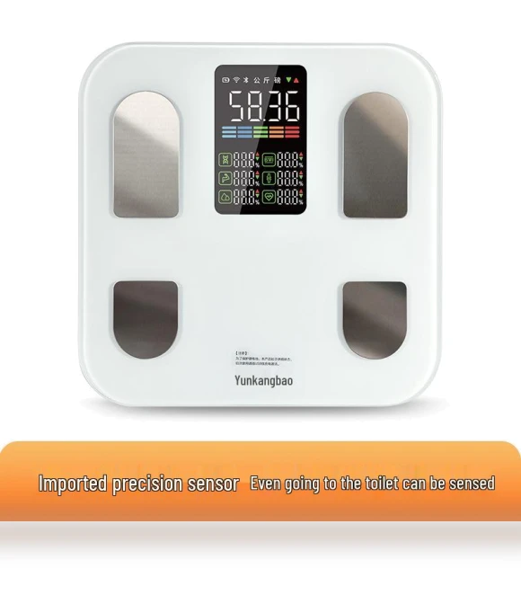Smart Rechargeable Fitness Scale with Heart Rate and Body Fat Analysis — Body Composition Analysis, Polaris star