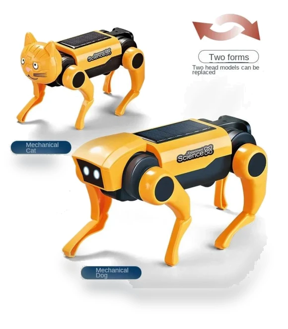 Solar-Powered Robot Dog and Cat 2-in-1 DIY Science Kit — Solar Power, Yes Toys
