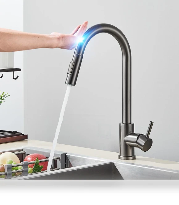Touchless Pull-Down Kitchen Faucet — Smart-Touch Kitchen Faucets, Dream Garage