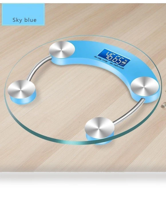 Transparent Round Digital Body Scale — Weight Management Tools, Essager Electronic