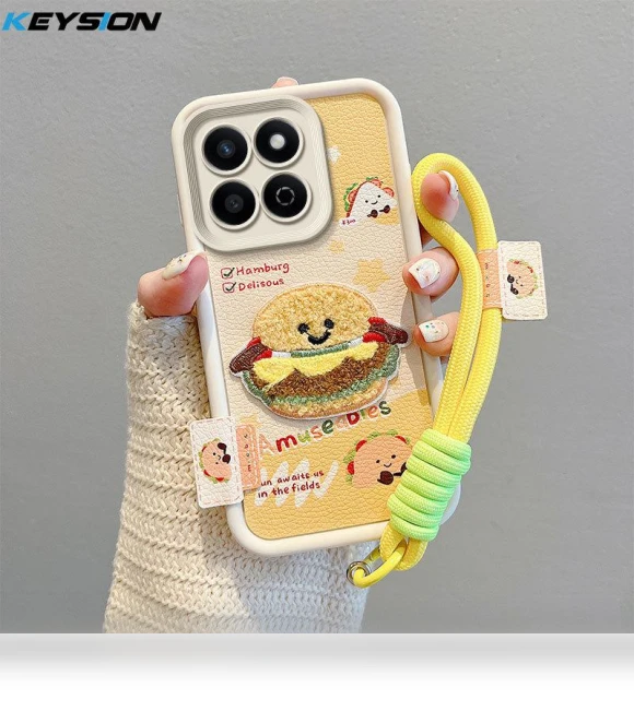 Cartoon Cute Plush Phone Case with Lanyard — Phone Accessories, KEYSION