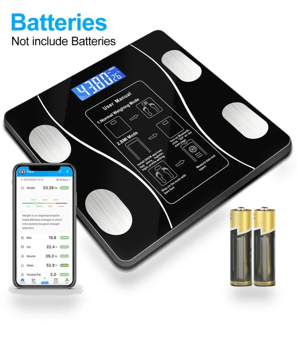 Smart Body Fat Scale — Body Composition Analysis, HOME-Auto-001