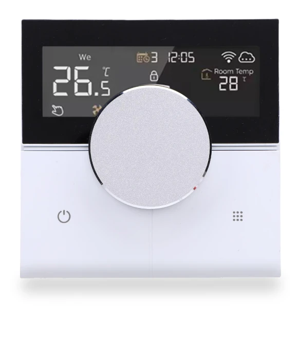 Smart Thermostat WiFi Color Screen Full Touch Knob Control Programmable Home Thermostat for Wall — HVAC Controls, Fishine