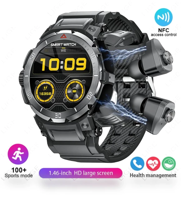 Smartwatch with TWS Earbuds 2-in-1 — Wearable Accessories, Carrefour