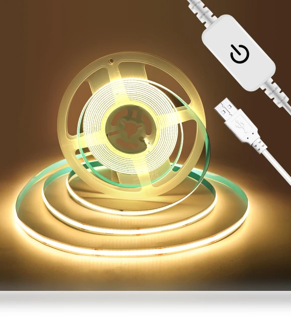 Touch Sensor Adjustable Brightness USB COB LED Strip — LED Strips, HOME-Auto-001
