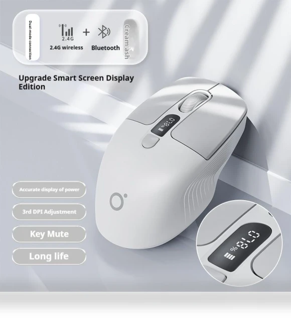 Wireless Bluetooth Mouse with Display — Mouse Pads, DC-HOME