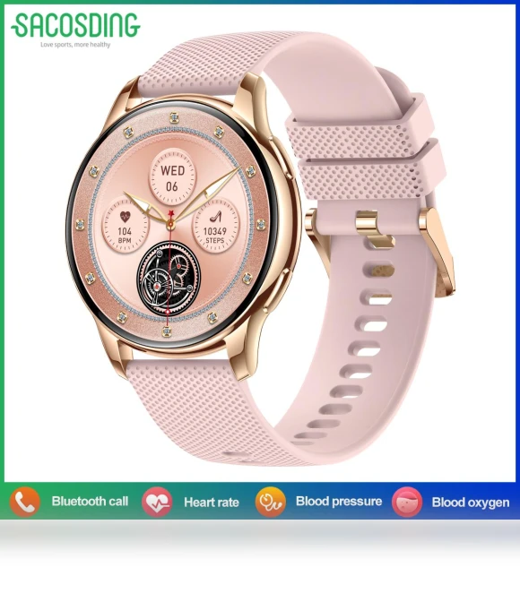 Women's Elegant Fully Touchscreen Sports Fitness Watch — Smartwatches, SACOSDING