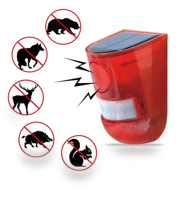 Solar Strobe Siren Alarm Light — Motion Sensors, happybuySE