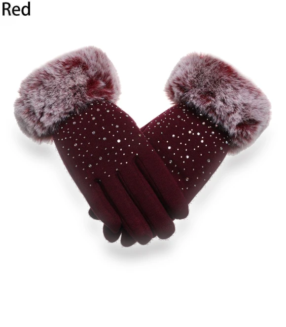 Touchscreen Gloves with Rhinestones — Glove Liners, Dongke