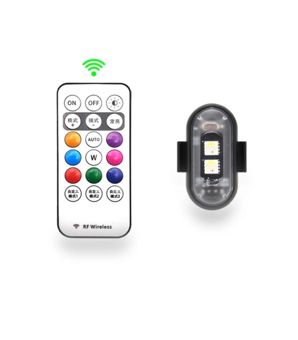 Universal Motorcycle RGB LED Strobe Lights with Controller — Vehicle Safety Signals, techmade