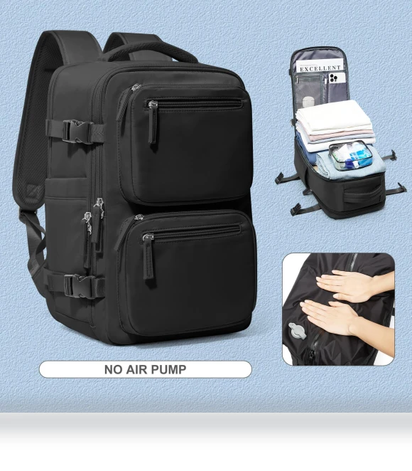 Vacuum Compression Backpack — Casual Daypacks, Leather bag