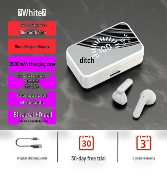 Wireless Bluetooth Earbuds with Touch Display — Audio Gear, the BAY