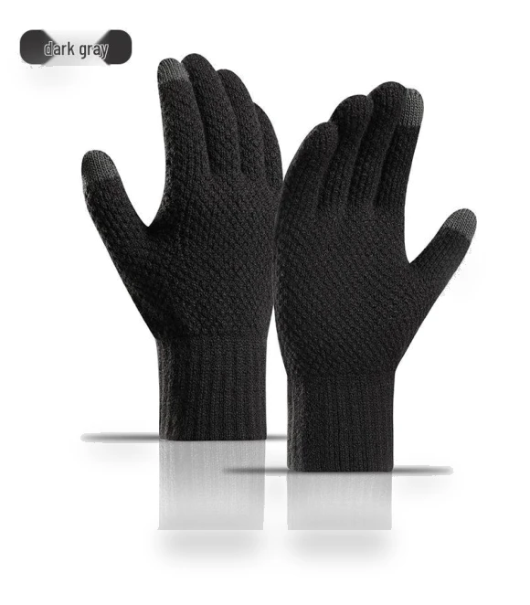 Fingerless Fleece Gloves with Pineapple Design and Touchscreen Compatibility — Cold Weather Gloves, Millioner