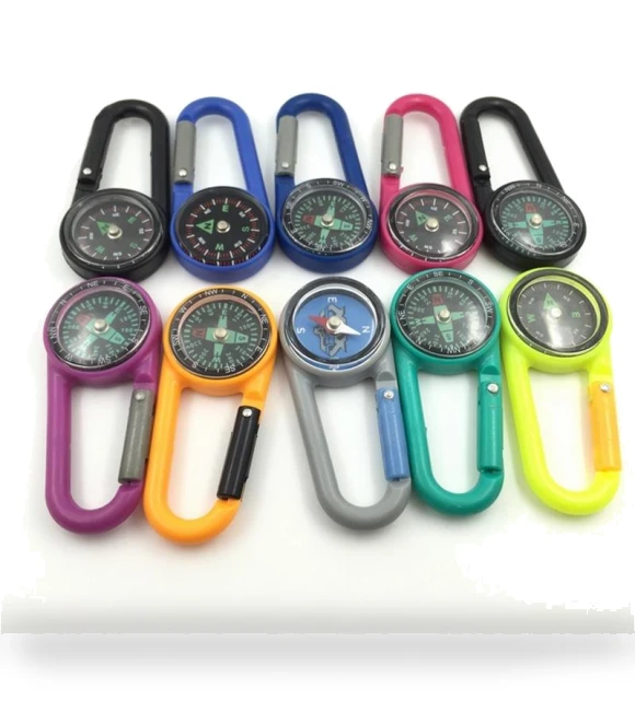 Multifunctional Smart Camping Carabiner with Mini Compass and Thermometer — Keychain Carabiners, Lansoon Hobby Official Store