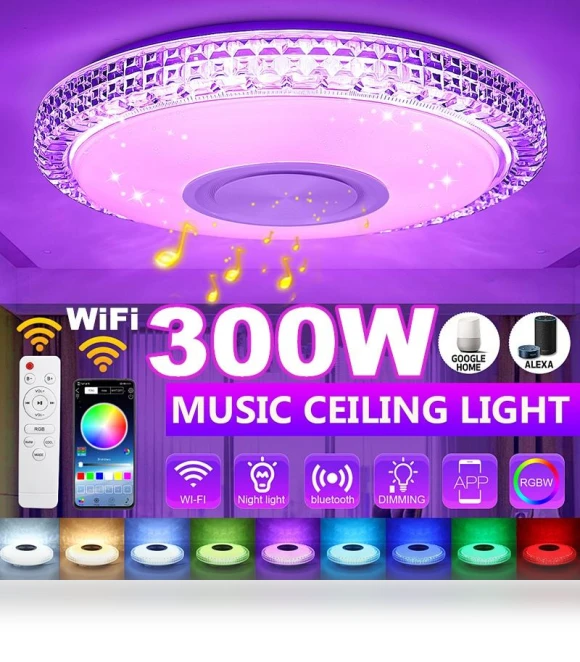 Smart Ceiling Light with RGB and Music Sync — Overhead Lighting, The Romantics