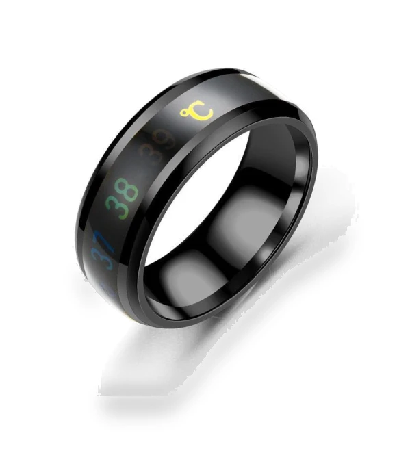 Smart Titanium Steel Ring with Temperature Sensor and Color Changing Feature — Smart Rings, VividTrove