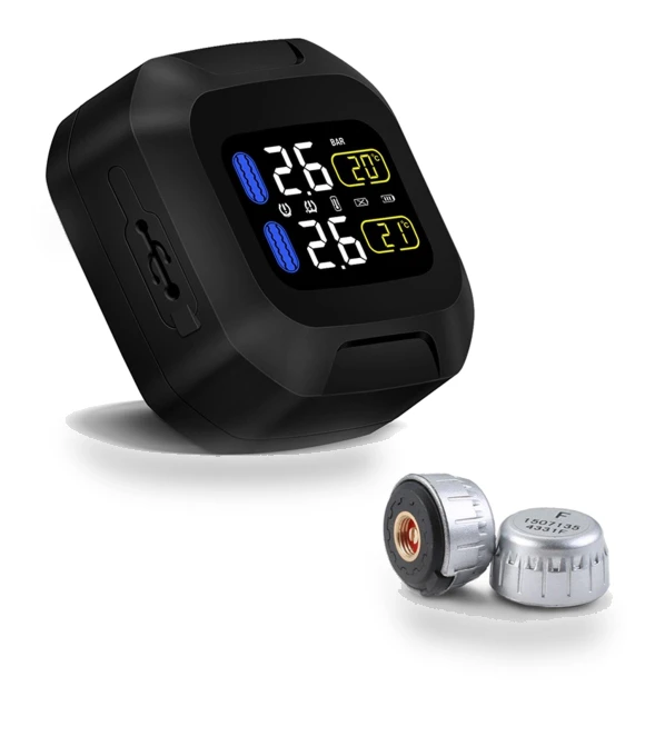 Tire Pressure Monitoring System with 2 External Sensors — TPMS Sensor Replacements, OBEST