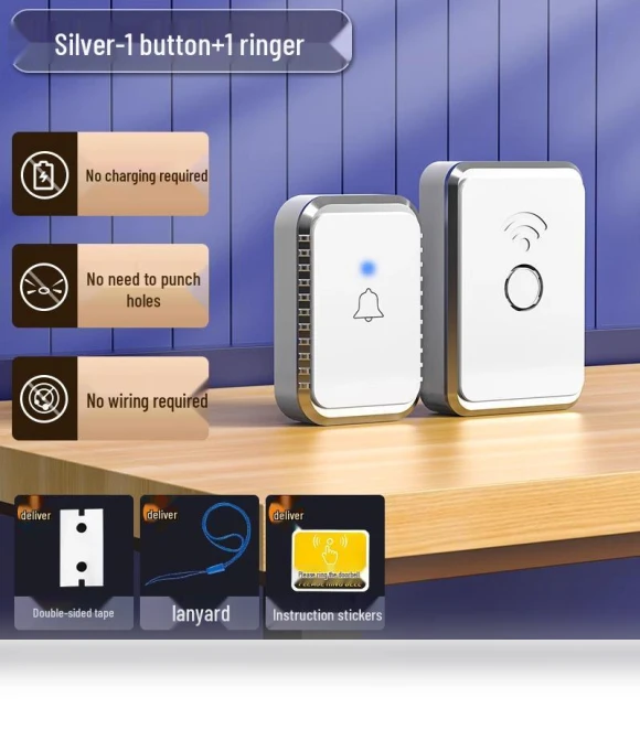 Wireless Waterproof Doorbell with Remote Control — Push Buttons, The Best Experience