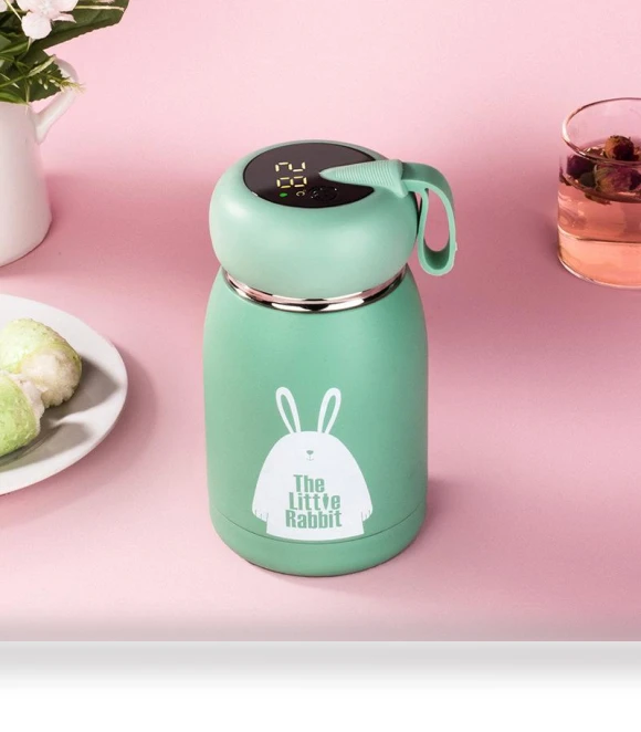 Smart Temperature Display Stainless Steel Kids Thermos — Travel Drinkware, Versatile Home Furnishing