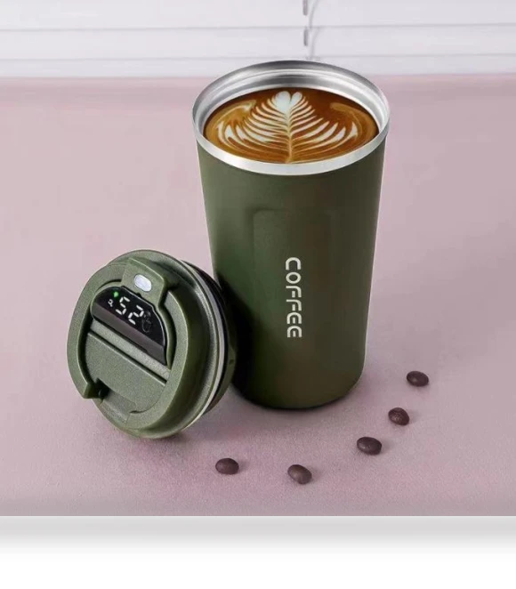 Smart Temperature Display Travel Mug — Beverage Warmers, Versatile Home Furnishing