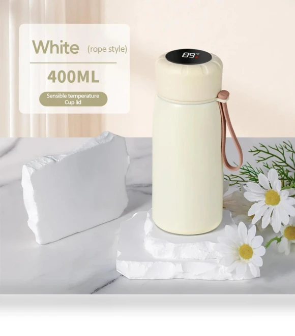 Smart Vacuum Insulated Stainless Steel Thermos Mug — Travel Drinkware, Versatile Home Furnishing