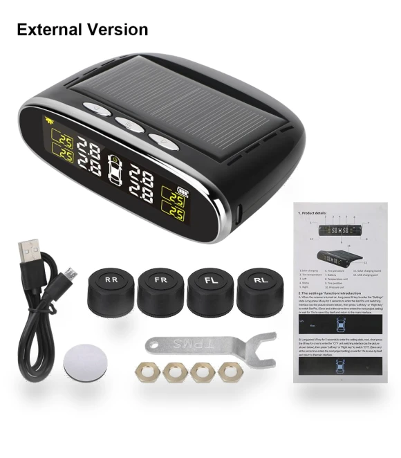Tire Pressure Monitoring System with Temperature Alert — TPMS Sensor Replacements, AINYSZIN Automotive Parts