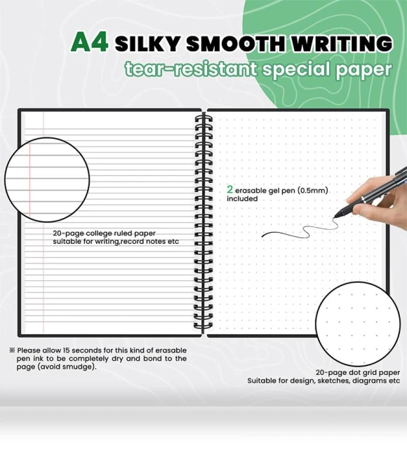 Reusable Smart Notebook — Multifunction Pens, Wipon