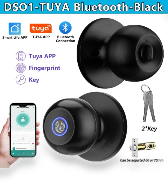 Smart Cylindrical Automatic Digital Lock with Handle — Smart Home Security, The Romantics