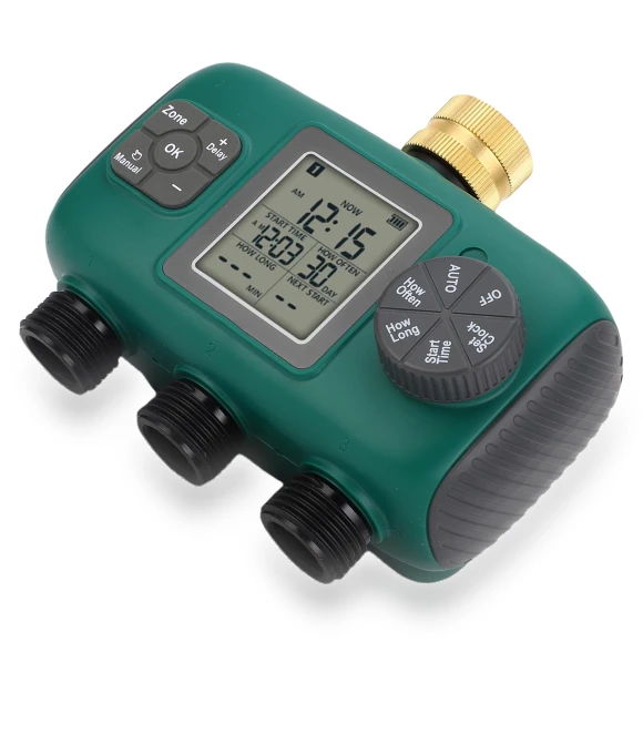 3-Way Watering Timer with Brass Port — Controllers, Vestidos