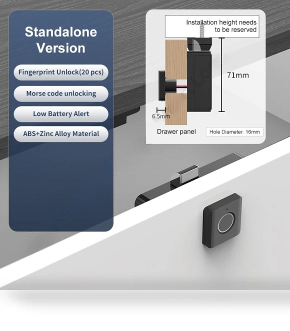 Fingerprint Lock for Cabinet Drawer — Locks, The Romantics