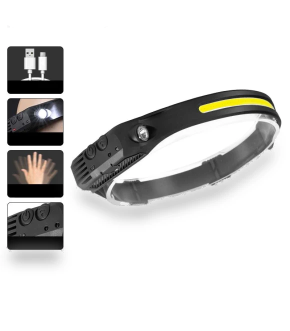 LED Headlamp Multi Gears Rechargeable Sensor Head Lamp — Flashlights, Vestidos