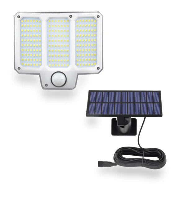Motion Sensor Light with Detachable Solar Panel — Outdoor Security & Flood Lighting, Vestidos