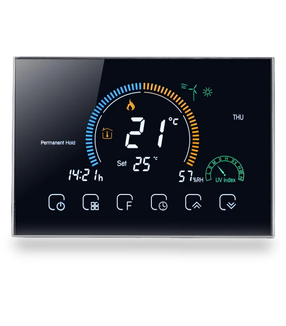 Programmable Smart WiFi Thermostat with LED Touch Screen — HVAC Controls, Fishine