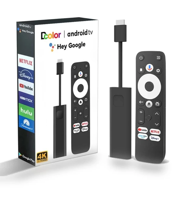 Google Certified Android TV Stick — Streaming Devices, Dcolor