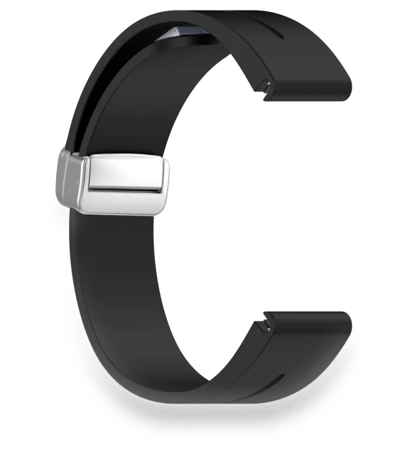 Silicone Strap with Magnetic Silver Buckle — Fitness Bands, Smartwatch 2025