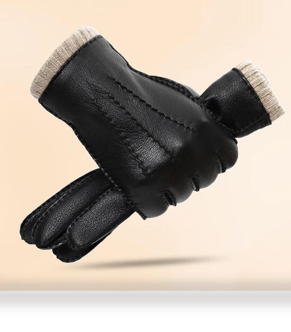 Winter Leather Gloves with Touchscreen — Gloves, Ladie KAKA