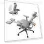 Thumbnail Ergonomic Chair with Footrest, Auto-Following Backrest Headrest, Adaptive Lower Back Support - Gray — Desk Chairs, NEWTRAL